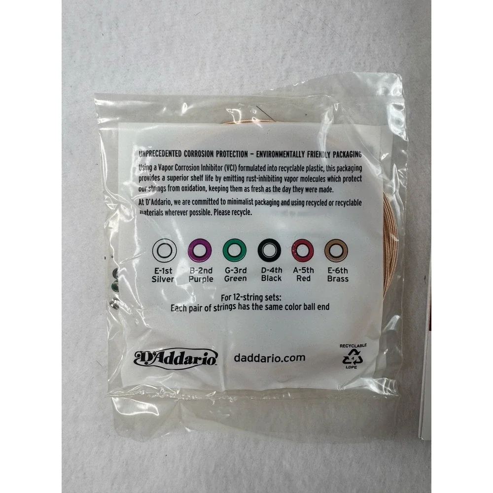 D'Addario EJ16 Phosphor Bronze Acoustic Guitar Strings - Light